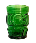 Wheaton Milk Glass Tumbler BULLSEYE Pattern Emerald Forest Green Beautif... - £7.78 GBP