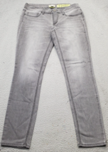 Indigo Rein Skinny Jeans Women&#39;s 11 Gray Rhinestone Back Pocket Embroide... - £17.99 GBP