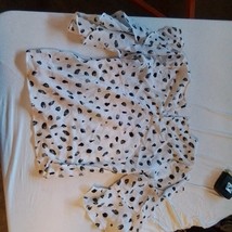 Sioni Small Dalmatian Blouse, Polka Dot Top, Spotted Shirt, Women&#39;s Blouse - £7.78 GBP