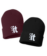 FCK IT Embroidered Cuffed Beanie Hat, Embroidered Gift, Winter Hat - $23.13 CAD
