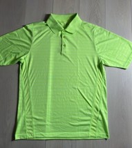 Antigua Desert Dry Men&#39;s Large Golf Short Sleeve Shirt Fluorescent  - $13.39