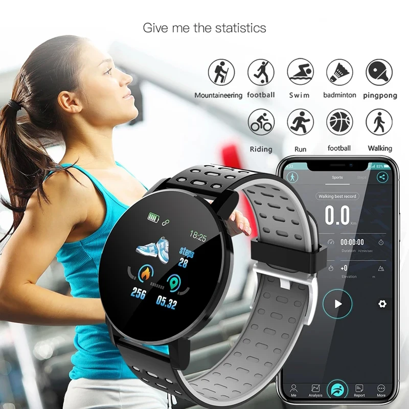 Play Twitch Smart Watch Men Women Heart Rate Blood Pressure Monitoring Fitness S - £23.32 GBP