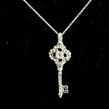 ARC Sterling Silver Key to My Heart” Necklace - £51.25 GBP