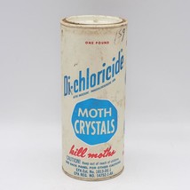 Moth Crystals DiChloricide Empty Canister Can For Display Advertising De... - $14.84