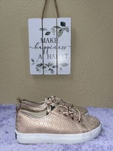 Sperry Top Sider Girls Gold Crest Vibe Perforated Lace Sneaker Shoes Size 2M - $31.68