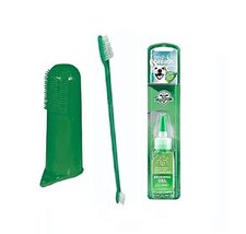 MPP Dog Dental Care Kit Finger &amp; Dual End Toothbrush Oral Fresh Breath Brushing  - £11.18 GBP