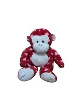 Ty Pluffies Harts red pink white hearts monkey stuffed animal baby soft ... - $14.84