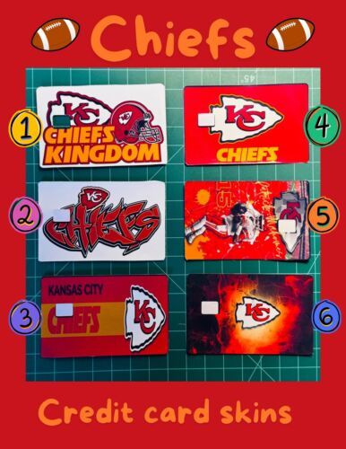 Chiefs Football Credit Debit Card Skins