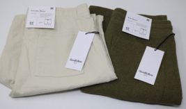 Goodfellow &amp; Co Men&#39;s Green &amp; Light Cream Knit Everyday Shorts Size XS Lot of 2 - £21.93 GBP