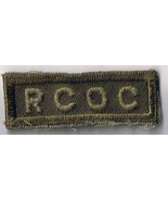 RCOC Royal Canadian Ordinance Corps Green On Green 2&quot; Shoulder Tile - $1.40