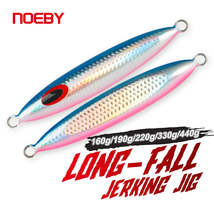 Noeby Metal Jig Fishing Lure 160g 190g 220g 250g 330g 440g Long Fall Jer... - $6.61+