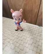 Porky Pig Looney Tunes Cartoon Mini Figure Figure Figurine 2.5&quot; Vintage - $25.79 CAD