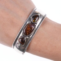 6 3/8&quot; Highest Quality Native American Sterling and Fire agate bracelet - £627.68 GBP