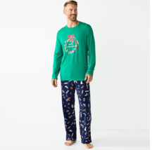 Men&#39;s Jammies For Your Families Dog Print Happy Howlidays Pajama Set Siz... - £17.36 GBP