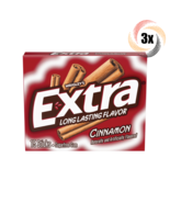 3x Packs Wrigley&#39;s Extra Cinnamon Flavor Gum | 15 Sticks Per Pack | Suga... - £8.78 GBP