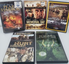 DVD Bundle Platoon Hurt Locker Mem Day Inside Viet Nam War Attack Pearl Harbor - £16.67 GBP