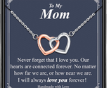 Mothers Day Gifts for Mom from Daughter Son, Dainty Double Heart Necklac... - £21.54 GBP