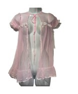 Vintage Wundles Lingerie 1960&#39;s Pink Bed Jacket Size 8 - £23.34 GBP