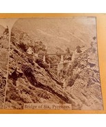 Antique Stereoview Photo Bridge of Sia Pyrenees Mountains European Views - £3.52 GBP