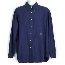 Tommy Hilfiger Mens Shirt Size XL Button Up Long Sleeve Blue Striped Top... - $20.45