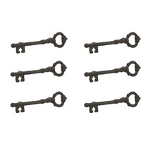 Set of 6 Cast Iron Antique Key Cabinet Handle Decorative Drawer Pull Home Decor - £27.94 GBP