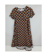 LuLaRoe T-Shirt Dress With Pocket Hi-Low Multi-Color X&#39;s Design Rare Siz... - $10.88
