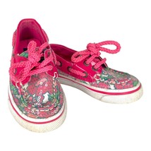 Sperry Top-Sider Pink Sparkle Girls Size 6.5 Toddler Flowers Sequins Pink - £13.28 GBP