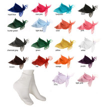 White Bobby Socks and Sheer Chiffon Scarf in 18 Colors 50s Style Accessory Set - £15.27 GBP