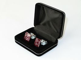 Mens Cufflinks by Vitorofolo for French Cuff Shirt V39-1 silver Plated,Stoned image 4