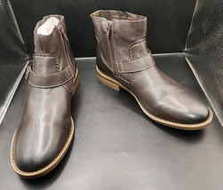 Clarks Collection Dark Brown Leather Ankle Boots - Camzin LoopSize 7 NWOB - $46.75