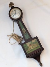 Antique Seth Thomas Banjo Mansfield Clock Washington Mt Vernon Wood Working - £149.99 GBP