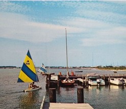 Rehoboth Beach Delaware Postcard Sail Boats Sailing On The Atlantic Ocean Unused - £6.60 GBP