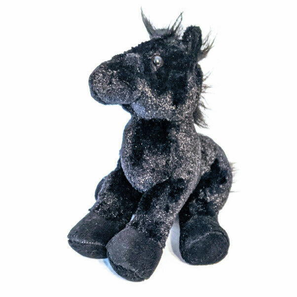 Webkinz GANZ Horse Black Stallion Plush Stuffed Animal HM145 8"  - £7.77 GBP