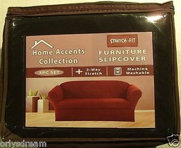 STRETCH FIT 3 Pcs Furniture Slipcover Set,Sofa/Couch+Loveseat+Chair Cove... - $44.74