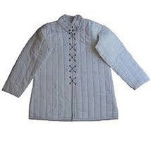  Thick Padded White Color Medieval Viking Gambeson for Armor Theater Cos... - £117.99 GBP