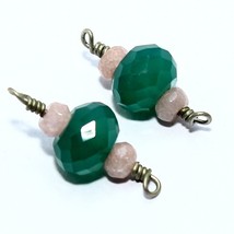 Onyx Jade Faceted Rondelle Silver Plated Vermeil Beads Natural Loose Gemstone - £2.49 GBP