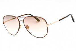 TOM FORD FT0823 48G Shiny Dark Brown / Brown Mirror 61-14-140 Sunglasses... - £143.24 GBP