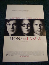 LIONS FOR LAMBS - MOVIE POSTER WITH ROBERT REDFORD, MERYL STREEP &amp; TOM C... - $21.00
