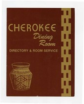 Cherokee Dining Room Holiday Inn Directory Room Service Cherokee North Carolina - £14.03 GBP