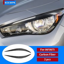 Headlights Eyebrow Eyelids   Trim Cover Stickers Decor For INFINITI Q50 2014-  A - £87.40 GBP