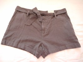 Women&#39;s Misses a.n.a. Tape Belted Twill Shorts Castlerock Size 33/16 NEW - £15.44 GBP