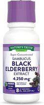 Nature&#39;s Truth Black Elderberry Extract 4250mg | 8 oz Syrup |Vegan,Non-GMO, - £15.15 GBP