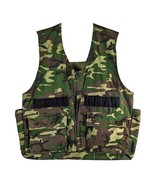 Avid Mens Camo Shooting Vest Hunting Size Large Open Back Pocket 12 Loop... - $39.60