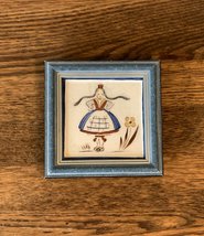 Small Framed Ceramic Tile Dutch Girl - £11.88 GBP