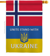 Norway Stand With Ukraine House Flag Cause 28 X40 Double-Sided Banner - £29.54 GBP