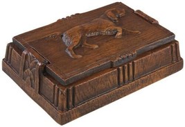 Box TRADITIONAL Lodge English Setter Dogs Resin Relief Carved Hand-Cast - £109.19 GBP