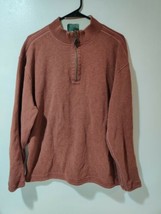 Johnston &amp; Murphy Mens Sweater Sz XL Brown Long Sleeve 1/4 Zip Neck - £17.26 GBP