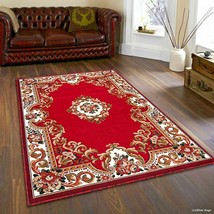 Rugs Area Rugs Carpets 8x10 Rug Oriental Floral Large Floor Living Room Red Rugs - £103.43 GBP+
