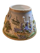 Yankee Candle Cottage Garden Ceramic Jar Shade Flowers Butterfly Birdhouse - £15.95 GBP