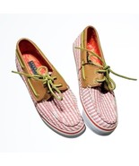 Sperry Top-Sider Pink and White Striped Fashion Sneaker Size 6M - $27.55